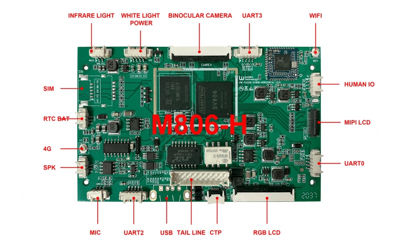 UW-M806-H-V1.0人臉考勤/閘機主板